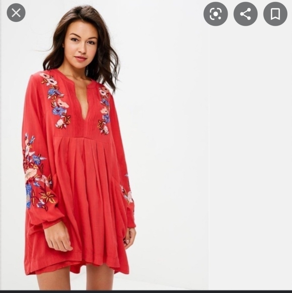 Free people mía embroidered Gauze dress